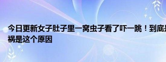 今日更新女子肚子里一窝虫子看了吓一跳！到底是什么惹的祸是这个原因