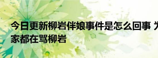 今日更新柳岩伴娘事件是怎么回事 为什么大家都在骂柳岩