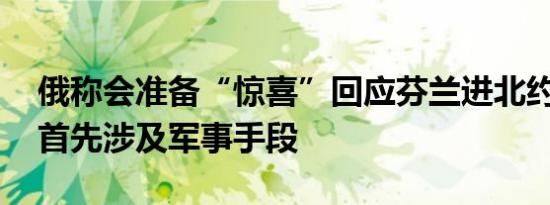 俄称会准备“惊喜”回应芬兰进北约 决定将首先涉及军事手段