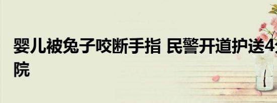 婴儿被兔子咬断手指 民警开道护送4分钟到医院