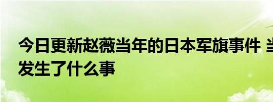 今日更新赵薇当年的日本军旗事件 当年到底发生了什么事