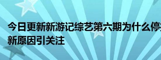 今日更新新游记综艺第六期为什么停播没有更新原因引关注