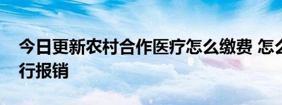 今日更新农村合作医疗怎么缴费 怎么才能进行报销