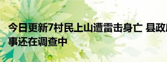 今日更新7村民上山遭雷击身亡 县政府回应此事还在调查中