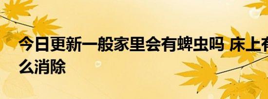 今日更新一般家里会有蜱虫吗 床上有蜱虫怎么消除