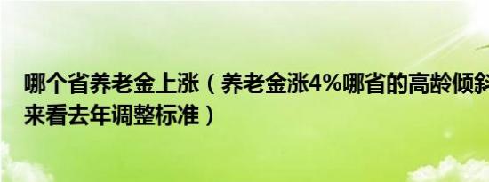 哪个省养老金上涨（养老金涨4%哪省的高龄倾斜待遇更好 来看去年调整标准）