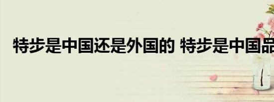 特步是中国还是外国的 特步是中国品牌吗 