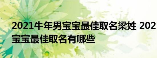 2021牛年男宝宝最佳取名梁姓 2021牛年男宝宝最佳取名有哪些 