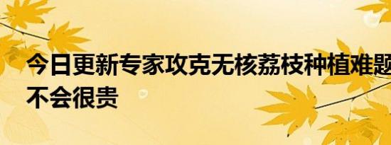 今日更新专家攻克无核荔枝种植难题 售价会不会很贵