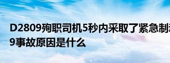 D2809殉职司机5秒内采取了紧急制动 D2809事故原因是什么