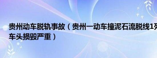 贵州动车脱轨事故（贵州一动车撞泥石流脱线1死8伤 列车车头损毁严重）