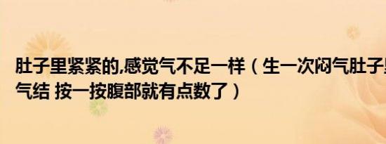 肚子里紧紧的,感觉气不足一样（生一次闷气肚子里就多一个气结 按一按腹部就有点数了）