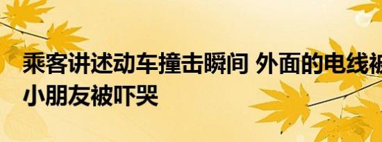 乘客讲述动车撞击瞬间 外面的电线被撞下来 小朋友被吓哭