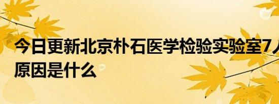 今日更新北京朴石医学检验实验室7人被批捕 原因是什么