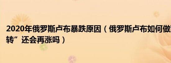 2020年俄罗斯卢布暴跌原因（俄罗斯卢布如何做到“惊天逆转”还会再涨吗）