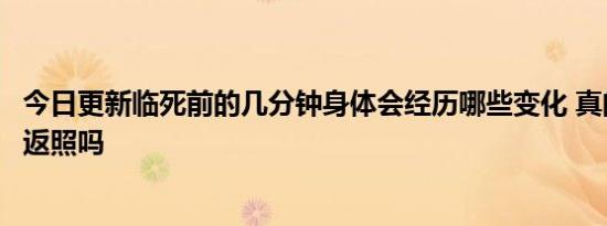 今日更新临死前的几分钟身体会经历哪些变化 真的会有回光返照吗