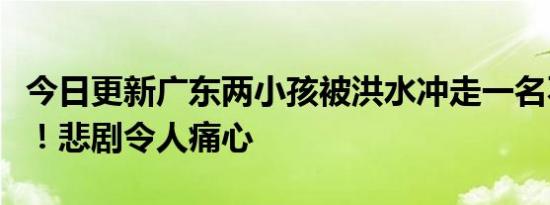 今日更新广东两小孩被洪水冲走一名不幸离世！悲剧令人痛心