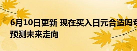 6月10日更新 现在买入日元合适吗专家如何预测未来走向