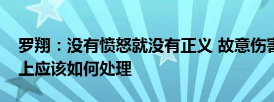 6月10日更新 罗翔：没有愤怒就没有正义 故意伤害在法律上应该如何处理