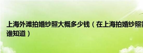 上海外滩拍婚纱照大概多少钱（在上海拍婚纱照需要多少钱谁知道）