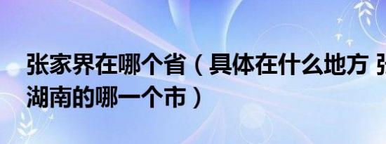 张家界在哪个省（具体在什么地方 张家界在湖南的哪一个市）