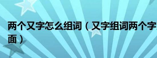 两个又字怎么组词（又字组词两个字又字在后面）