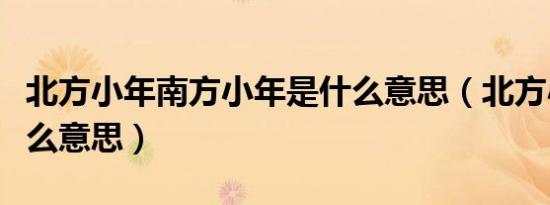 北方小年南方小年是什么意思（北方小年是什么意思）