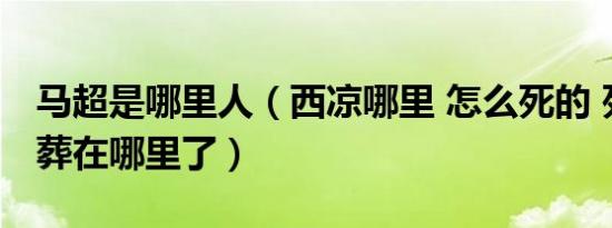 马超是哪里人（西凉哪里 怎么死的 死的时候葬在哪里了）