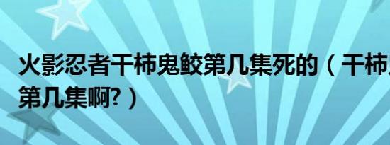 火影忍者干柿鬼鲛第几集死的（干柿鬼鲛死是第几集啊?）