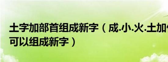 土字加部首组成新字（成.小.火.土加什么偏旁可以组成新字）