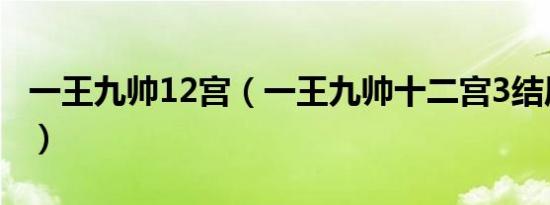 一王九帅12宫（一王九帅十二宫3结局是怎样）