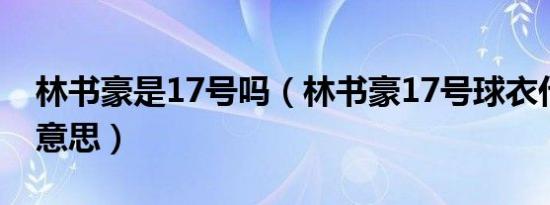 林书豪是17号吗（林书豪17号球衣代表什么意思）