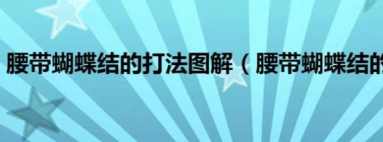 腰带蝴蝶结的打法图解（腰带蝴蝶结的打法）