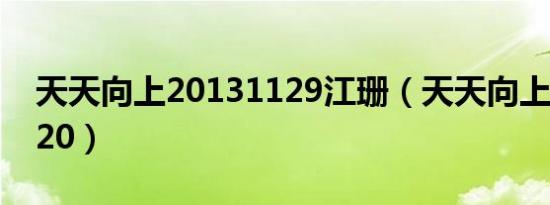 天天向上20131129江珊（天天向上20131220）