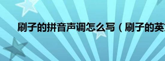 刷子的拼音声调怎么写（刷子的英文）