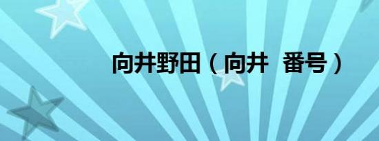 向井野田（向井  番号）