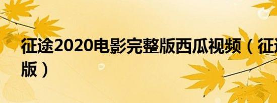 征途2020电影完整版西瓜视频（征途2动作版）