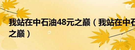 我站在中石油48元之巅（我站在中石油48元之巅）