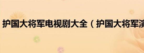 护国大将军电视剧大全（护国大将军演员表）