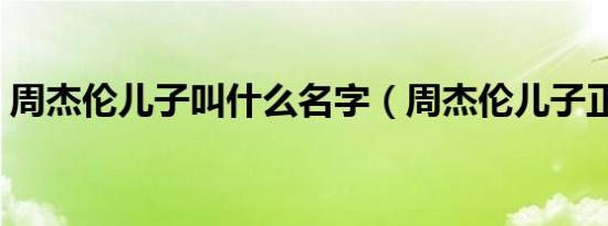 周杰伦儿子叫什么名字（周杰伦儿子正面照）