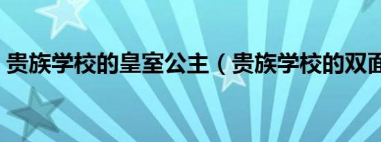 贵族学校的皇室公主（贵族学校的双面公主）