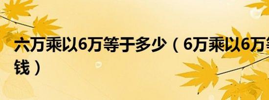 六万乘以6万等于多少（6万乘以6万等于多少钱）