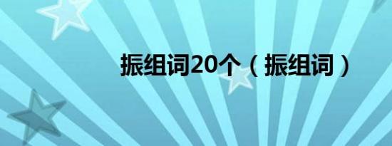 振组词20个（振组词）