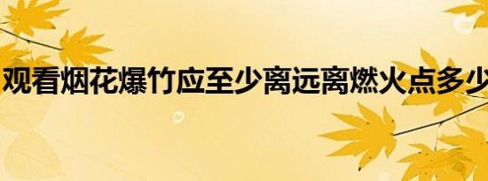 观看烟花爆竹应至少离远离燃火点多少米之外