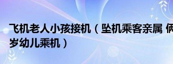 飞机老人小孩接机（坠机乘客亲属 俩老人与2岁幼儿乘机）