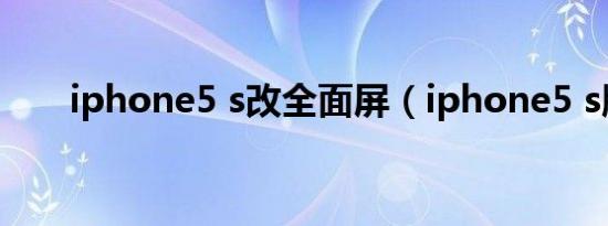 iphone5 s改全面屏（iphone5 s版）