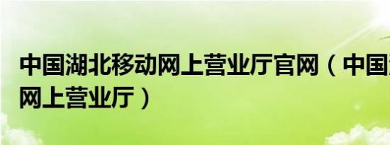 中国湖北移动网上营业厅官网（中国湖北移动网上营业厅）