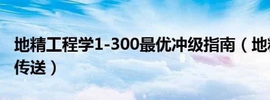 地精工程学1-300最优冲级指南（地精工程学传送）