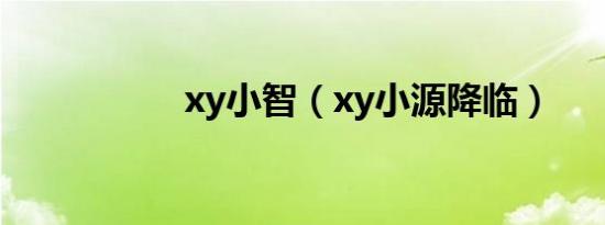 xy小智（xy小源降临）