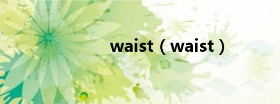 waist（waist）